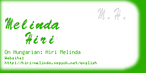 melinda hiri business card